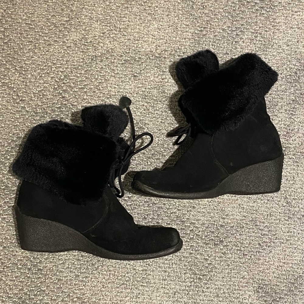 London Fog Harrod Winter Boots - Black Suede 7.5 US